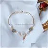 Link Chain Armelets smycken 1PC Original handgjorda naturliga sötvatten Pearl Moonstone Armband Korean version av Wild Tem Dro