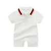 2022 Summer New Lapel Short Sleeve Baby Romper Newborn Jumpsuits High Quality Designer Children's Clothing Cotton Babys One-piece Clother