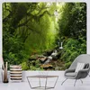 Natural Forest Landscape Tappeto da parete Scena psichedelica Mandala Home Art Tappeto decorativo Hippie Bohemian Yoga Materasso Lenzuolo J220804