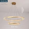 Moderne Ring -LED -Kristalllampen Kronleuchter für Wohnzimmer Gold Design Esszimmer Home Decor Leuchte Kreis Cristal Schlafzimmer Lampe