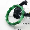 Jadery etnische charme handgemaakte bamboe natuurlijke groene jade smaragdd armbanden armbanden mannen vrouwen sieraden kerstcadeau 2019