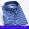 스프링 가을 남성 공식 엑스트라 엑스트라 엑스트라 100%면 긴 슬리브 셔츠 고품질 플러스 크기 3xl-7xl 8xl 9xl 10xl 12xl