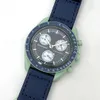 新しいクォーツメンズウォッチムーンソーラーシステムプラネットシリーズアース高品質の6ピンマルチファンクスポーツ防水時計