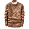 Sweter Menbrand Fashion Sweter Mężczyzna O-Neck Stripe Slim Fit Mashting Sweters Man Sweter L220801