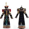 China Qing Dynasty Royal Dragon Robe Manchu Ethnic Clothing Emperor Queen High-End broderad kostymprestanda Klädfotografering