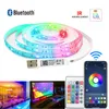 Strips 3M/5m 9.8ft LED-stripverlichting TV-achtergrondverlichting met Bluetooth-app-besturingselement voor 40-75 inch adapter USB aangepast