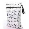 DHL Delivery Cartoon Printing Storage Bag Baby Protable Nappy Reusable Washable Wet Dry Cloth Zipper Waterproof Diaper Bag Baby Na3267607