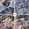 Dżins dla dziewcząt Baby Flower Haftery Sprężyna jesień moda dziecięca dzieci podarte dżinsy kurtki Jean 2208153627400