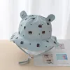 Nuevo sombrero de cubo para bebé con orejas de oso de dibujos animados bonito, gorros de sol para niños y niñas de verano al aire libre, sombreros de pescador para niños pequeños