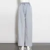 Kadınlar iki parçalı pantolon set parçaları denim yelek omuz mahsul üst yüksek bel düz uzun pantolon kot pantolon 2022 bahar setleri