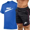 Merk logo print hardloop heren tracksuits t shirt sport t -shirt korte mouw voetbalbasketbal tennis shirt snel droge fitness sportset pakken sportkleding