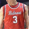 Niestandardowe Belmont Bruins College Basketball Dowolne numerze nazwiska granatowy biały czerwony 3 Dylan Windler 33 Nick Muszyński Men Młodzież Kid NCAA Jersey