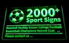 2000 Знаки каскаки легкие знаки бейсбольной хоккейный футбольный футбольный клуб баскетбол клуб 3D Led Wholesale