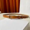 1.8 wide Tan pin buckle belt for slim women designer ceinture top quality cowhide leather belts