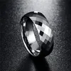 Wedding Rings Bonlavie High Polishing Men Ring Tungsten Carbide Multi-facete herenjuwelenbelofte Band Anillos Para Hombres300J