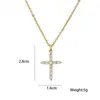 America Europe Popular CZ Cross Pendant Necklace Gold Silver Plated Jewelry