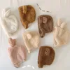 Vinterbarn Bunny Hat Söt plysch varm babyhatt för pojke tjej imitation lamm ull spädbarn beanie barn mössa 1-3 år 220514