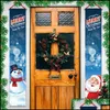 Decorações de Natal Festas Festivas Supplies Home Garden Novo Cupo Vermelho e Black Porta de treliça pendurada curt dh5py