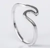 Anelli Ocean Wave Simple Diepty 925 Sterling Silver sottile anello di onda estiva Sum