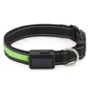 Solar Charge And USB Rechargeable LED Dog Collar Nylon Reflective Collar For Dogs Walking 201101