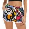 Cloocl Women Shorts Piękne Polinezja Streszczenie Sztuka 3D Wzór drukowanych szorty sportowe dla żeńskich szortów plażowych W220616