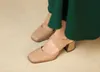 Sandalias de diseño clásico para mujer, zapatos de tacón alto Mary Janes, zapatos elegantes para primavera y otoño, prendas de vestir con tacón de verano, sandalias para mujer