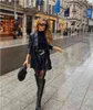 Lederen jas voor dames herfst Winter Casual PU losse jassen Vrouwelijk streetwear Spring Fashion Faux Fur Black Blazer Coat L220801