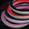 Steering Wheel Covers Full Rhinestone Cover With Rubber Inner Ring Non-Slip Car Accessories Interior Woman Fashion Auto SuppliesSteering