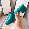 2022 Women high heels fruit sandals slippers slides Rubber beach jelly Slide Slipper platform chunky heel Retro Sexy Sandal Candy Colors with logo box