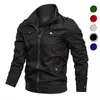 Chaqueta de bombardero casual para hombre Otoño Invierno Nueva llegada Chaquetas sólidas Hombres Streetwear Slim Pilot Coat Hombre Spring Stand Collar 4XL Y220803