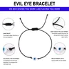 Amulette Evil Nazar Eye Charm Bracelet Rouge Noir String Corde Tressé Amitié Bracelets pour Femmes Bijoux