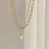 Pendentif Colliers Or Couleur Collier Hip-Hop Chandail Chaîne Amour Long Multi-couche Pour Les Femmes De Mode BijouxPendentif Sidn22