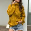 Maglione dolcevita donna autunno inverno sciolto oversize elegante pullover lavorato a maglia caldo moda solido top maglieria maglione 220816