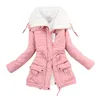 Winterkleidung Frauen Fleece Lammfell Parka Dicke Frau Wintermäntel und Jacken Warme Parkas Frauen Plus Größen Winterjacke Frauen 201128