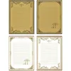 Geschenkwikkeling 8 -stcs/set vintage gevoerde retro ontwerp kanten zijkant Europese stijl schrijfbrieven Letters Letter Paper pad Stationery Papergift