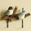フックレール樹脂鳥ハンガーキーキッチンコート服タオルウォールデコレーションホームアクセサリーリビングルームハットハンドバッグホルダーフック