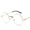 Fantasche di occhiali da sole di moda 2021 Frame di metallo retrò vintage vetri di lenti nerd geek occhiali per occhiali occhiali neri oversize circola