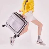 Багажный набор 18 -дюймовый туристический чемодан спиннерные колеса с модой для ноутбука, несущая нашу троллейбусную сумку, набор чемодана чемодан J220708