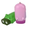 pression de la main rechargeable mini cochon lampe de poche enfants jouet éclairage lampe de poche de poche piggy conception auto-recharge avec 2 torches led lampe