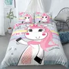 Unicorn Bedding Set Cartoon Däcke Cover Pillow Cases Twin Queen King Size Kids Bedclothes Bed