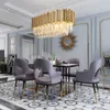 Rectangle Crystal Chandelier Gold Luxury LED Hanging Lamps Large Lighting Chassis for Living Room Bedroom Dining Hall Decor