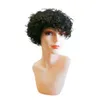 Parrucca Pixie Cut Parrucche per capelli umani a ricciolo corto per donne nere Parrucca riccia afro senza colla a macchina completa