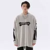 Oversized Hip Hop Skull Gedrukte trui Harajuku Streetwear Whiter Pullover Sweater voor mannelijke gebreide trui G22801