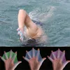 Piscina unisex tipo rana pinne da nuoto in silicone nuoto a mano allenamento guanti da dito pinne pagaia palmata