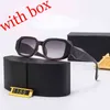 2023 مصمم نظارات شمسية الكلاسيكية النظارات Goggle Goggle Outdoor Beach Sun Glasses for Man Woman Mix Color Tillgular Signature Original Box