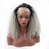Afro Kinky Wave Spiral Curl Perruques Front Lace Black Curly Hair Wig