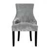 Véritable tissu de velours couverture de fauteuil en pente grande taille XL aile bakc roi dos couvre siège pour el fête banquet LJ200815