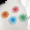 Simple Ins Style Acrylic Coaster Round Sunset Gradient Nordic Shooting Props Decoration Heat Insulation Placemats for Table 220627