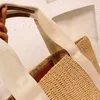 Bolsa de palha de palha de verão bolsa de cesta de moda bolsa de ombro de moda saco de compras