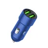 2Ports mobiltelefon Dual USB Car Charger Vehicle Portable Power Adapter 5V 34A för snabba snabba laddare1036532